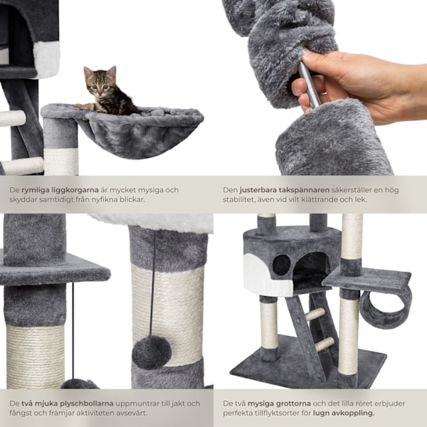 tectake Klösträd katt, klösmöbel Hansi Vit