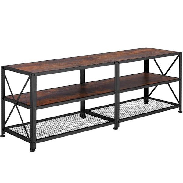 tectake TV-bänk - 141 cm Mörkbrun