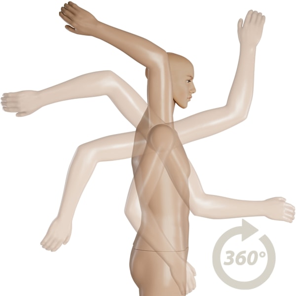 tectake Skyltdocka - man Beige
