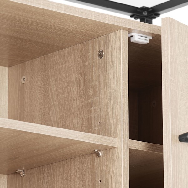 tectake Skänk Oldham 100x38x80,5cm Ljusbrun