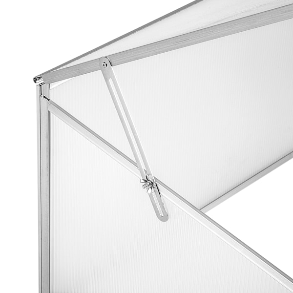 tectake Drivhus i aluminium med låsbart tak - 102 x 61 x 41 / 31 cm Transparent