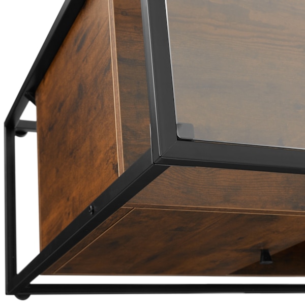 tectake Skänk Oldham 100x38x80,5cm Mörkbrun