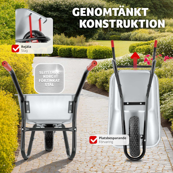 tectake Skottkärra Oskar Silver