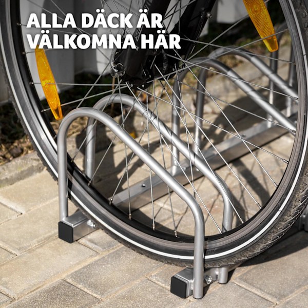 tectake Cykelställ - 4 Silver