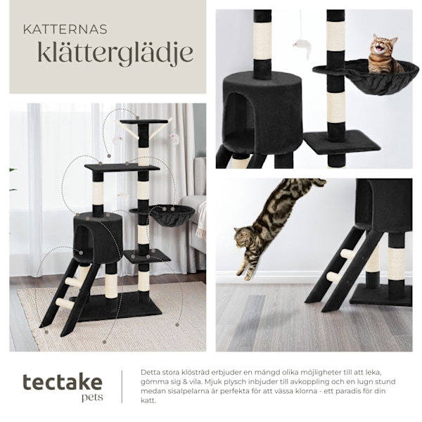 tectake Klösträd Dominik Svart