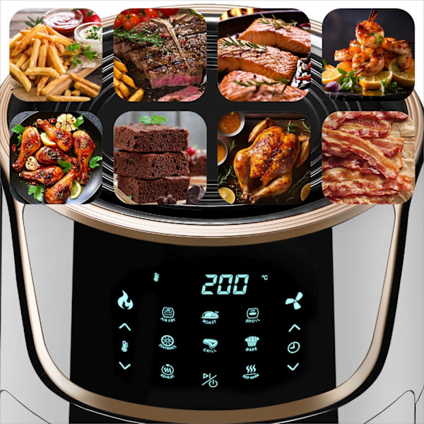 tectake Airfryer Mika 8.5 L Svart