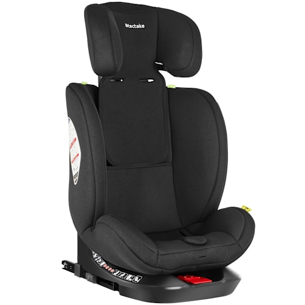 tectake Roterbar bilbarnstol Linus, i-Size godkänd, ISOFIX Ljusgrå