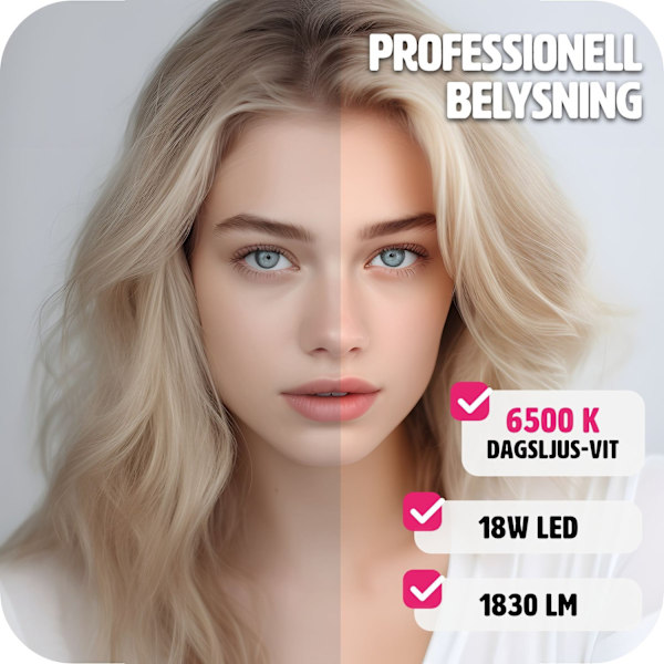 tectake Studiolampa + softbox modell 2 Svart