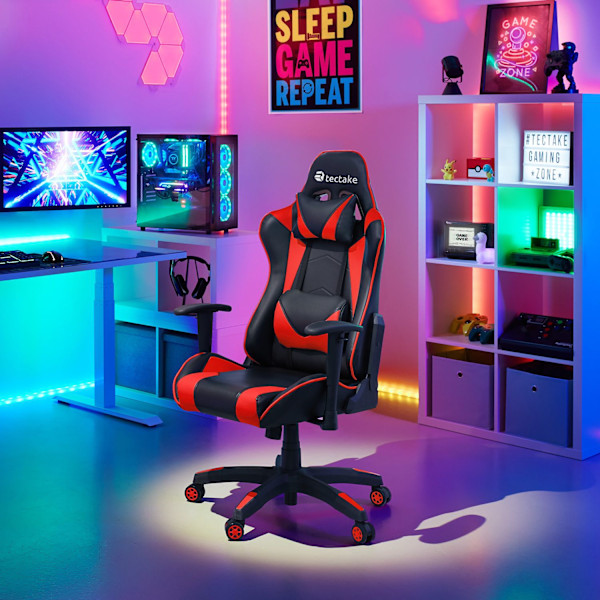 tectake Premium Gamingstol Twink Röd