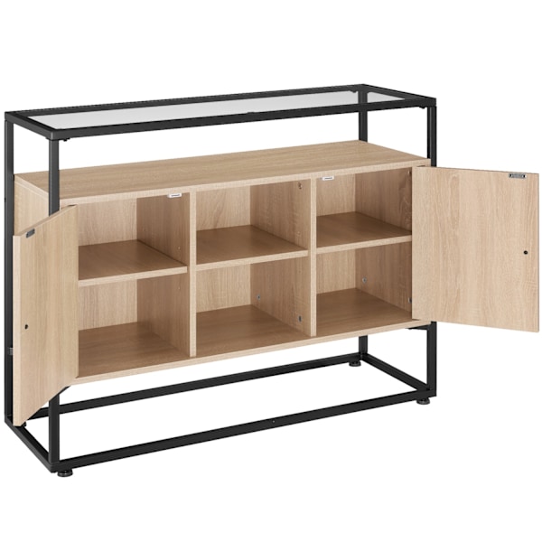 tectake Skänk Oldham 100x38x80,5cm Ljusbrun