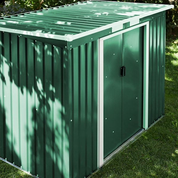 tectake Redskapsbod med snedtak 213x130x173cm Grön