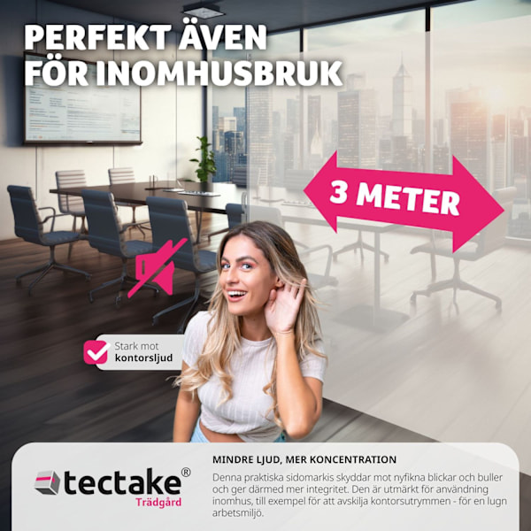 tectake Sidomarkis i aluminium utdragbar med upprullningsmekanism - 160 x 300 cm Beige