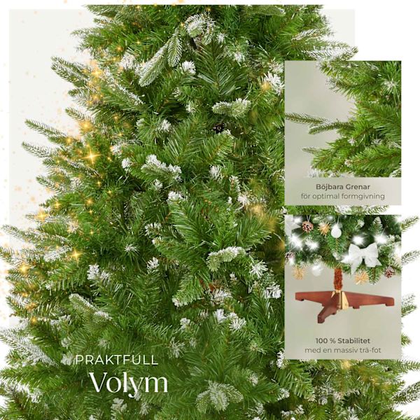 tectake Julgran konstgjord Blitzen, 180 cm, sprutgjutna granbarr Grön