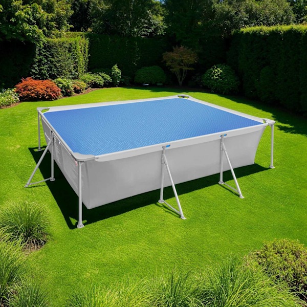 tectake Poolskydd rektangulär - 274 x 549 cm Blå
