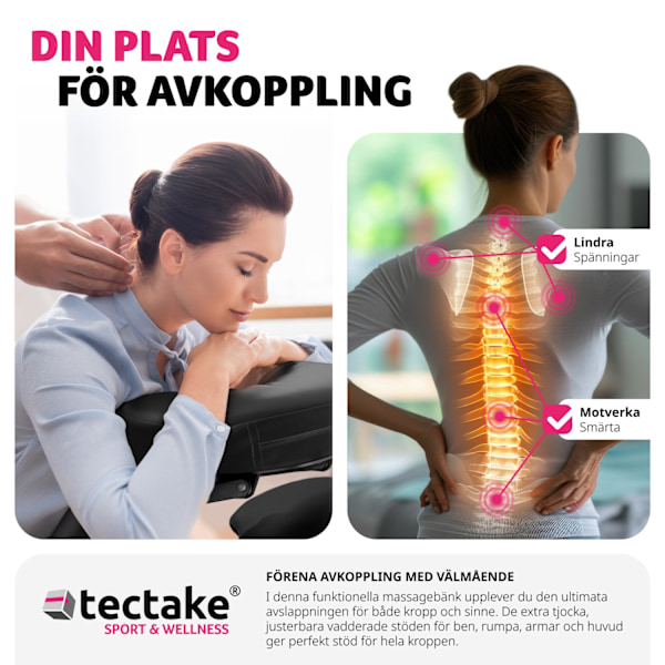 tectake Massagestol i konstläder Svart