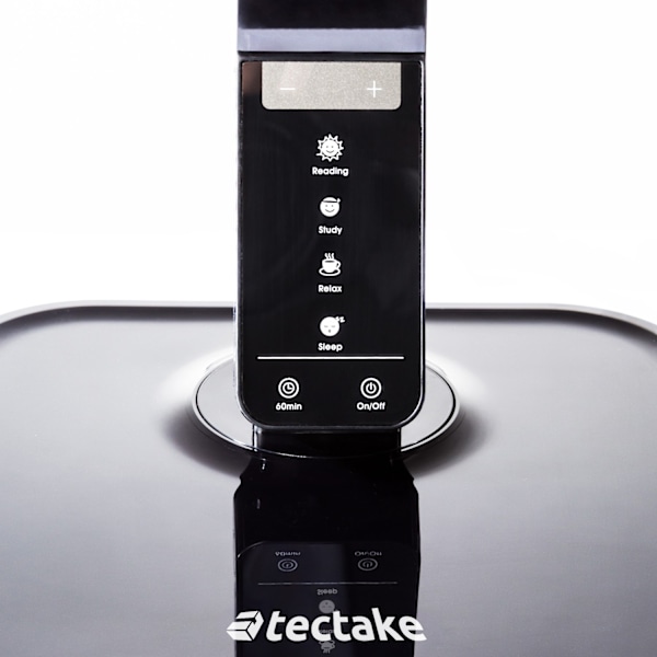 tectake Skrivbordslampa, LED, dimbar, vikbar, 14W - per styck Svart