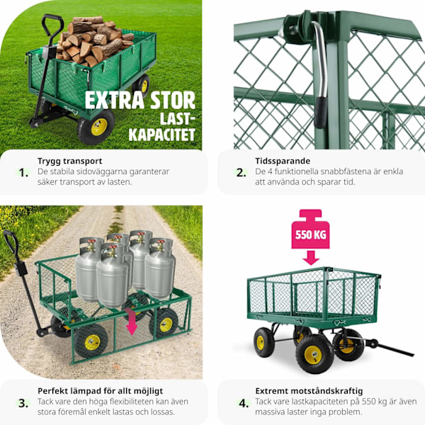 tectake Skrinda med hyllplan max 550 kg Grön