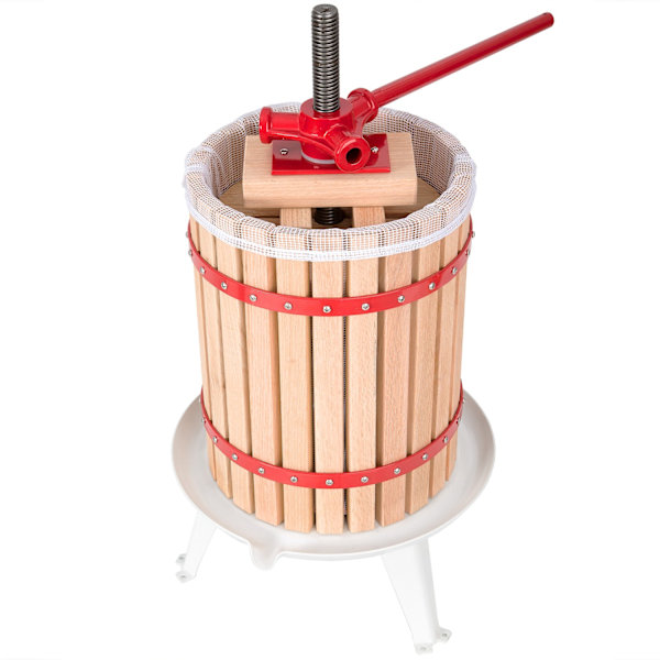 tectake Mekanisk fruktpress juicepress - 18 L Röd