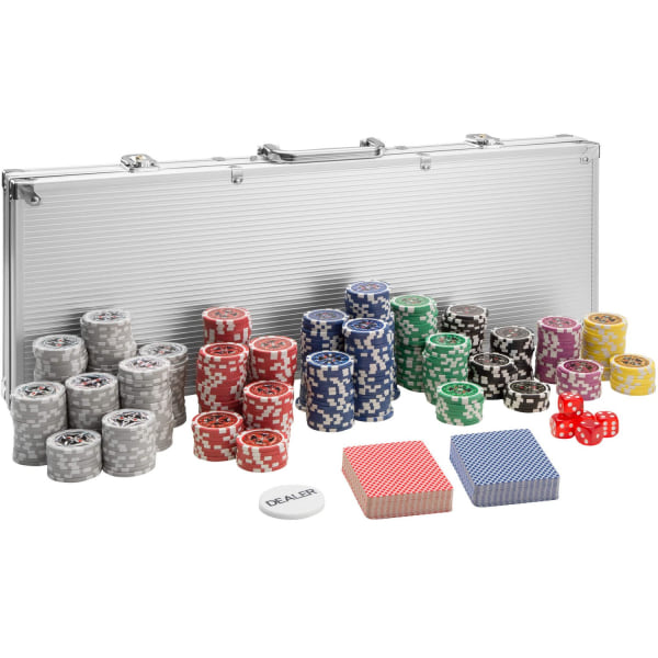 tectake Pokerset -  500 delar Silver