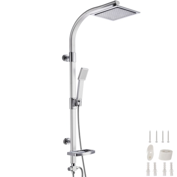 tectake Duschpanel SF-8612 Regndusch med handdusch grå