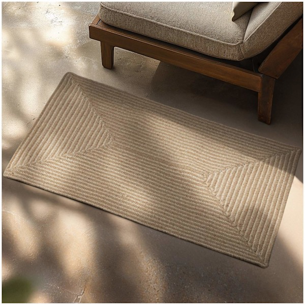 tectake Flätad jutematta Vibe - 60 x 90 cm Brun