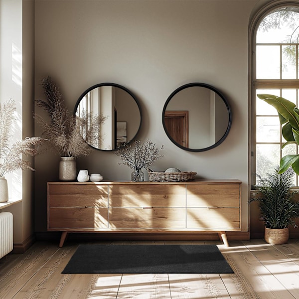Kortluggig matta Soft Zone - svart, 80 x 150 cm Svart
