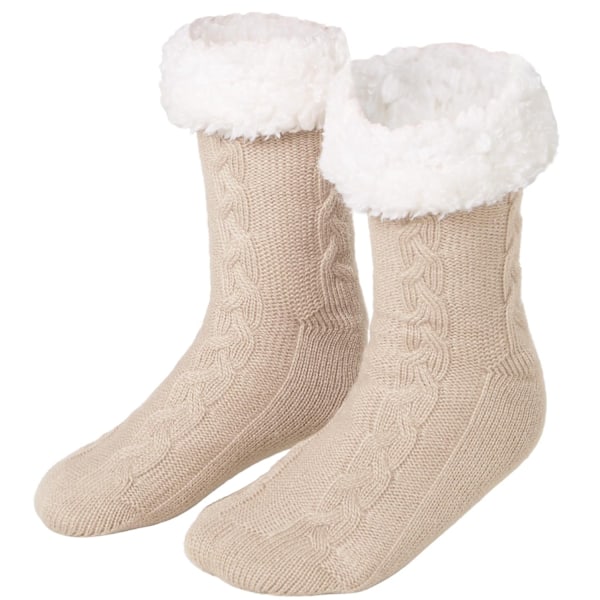 tectake Raggsockor med mönster beige Beige 39-42