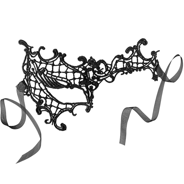 tectake Svart spetsmask Fantomina Svart