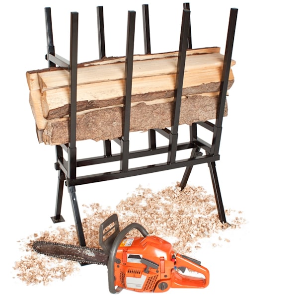 tectake Sågbock med låsbygel Svart