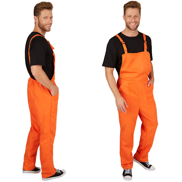 tectake Hängselbyxa orange Orange XXL