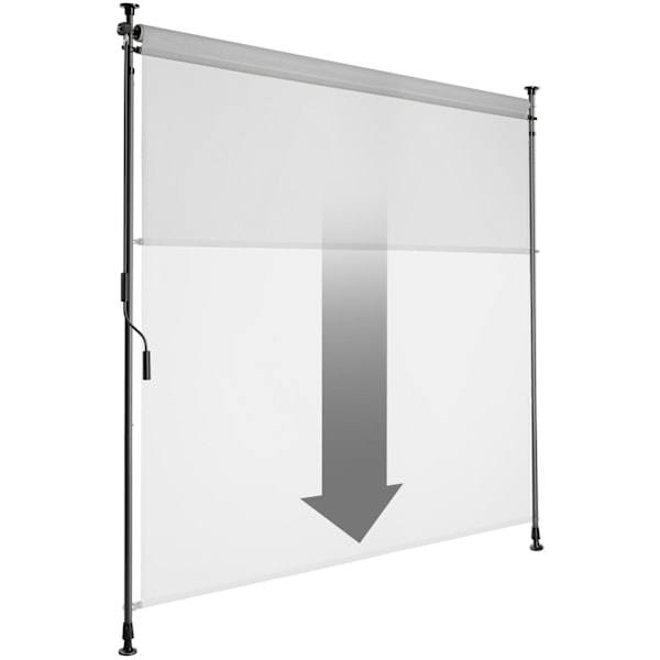 Markis Taija med handvev - 150 x 310 cm, ljusgrå Ljusgrå