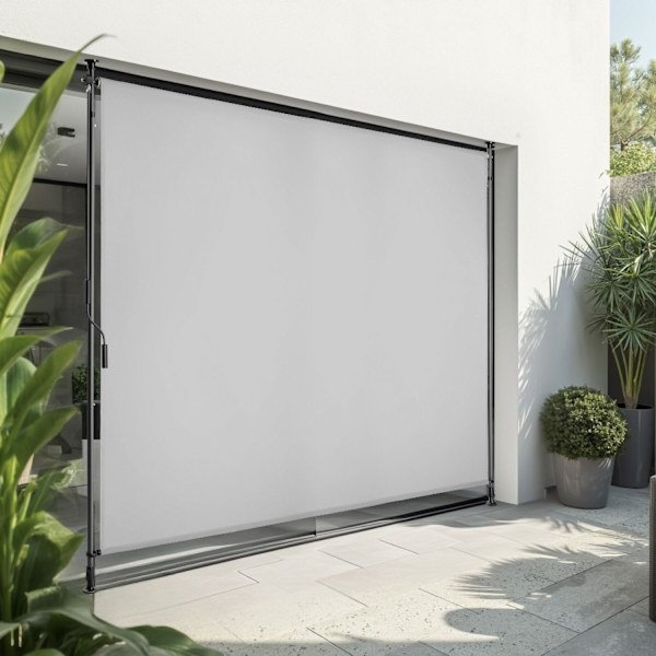 Markis Taija med handvev - 200 x 310 cm, ljusgrå Ljusgrå