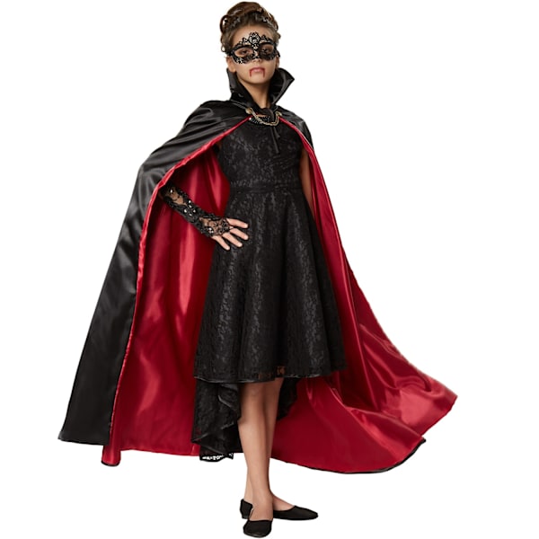 tectake Maskeraddräkt för barn Elegant vampyrcape - 116 cm Röd