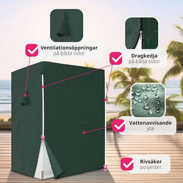 tectake Strandkorg med dyna, inklusive skyddsöverdrag multifärg