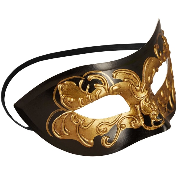 tectake Venetiansk mask med utsmyckningar Guld