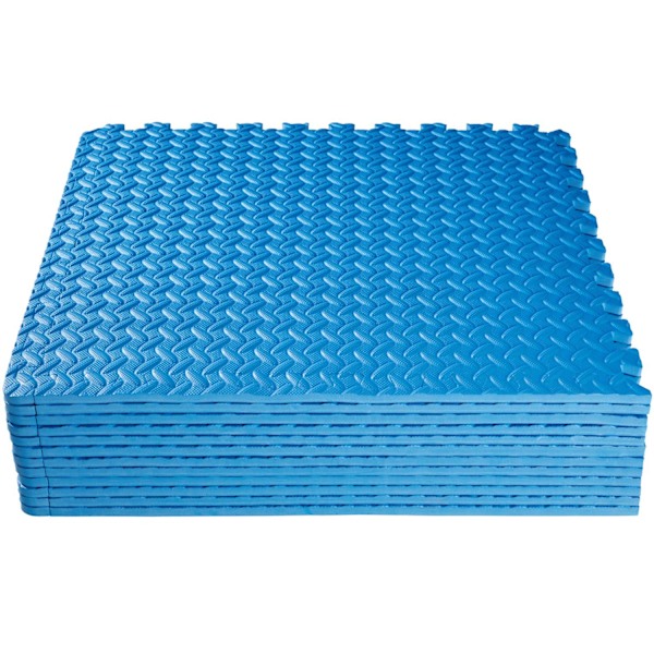 tectake Träningsmatta 12-pack Blå