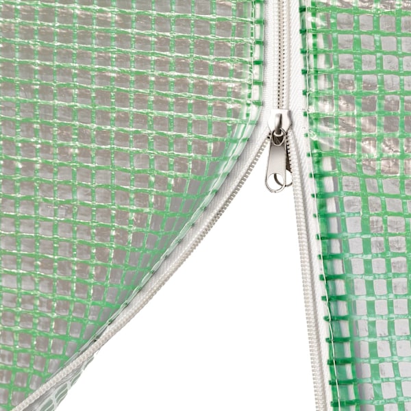 tectake Plastväxthus tält med 8 fönster 600x300x205cm Grön