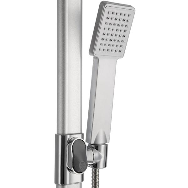 tectake Duschpanel SF-8612 Regndusch med handdusch grå