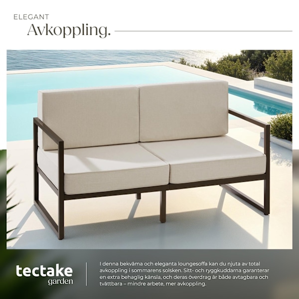 tectake 2-sits loungesoffa Comosa Beige