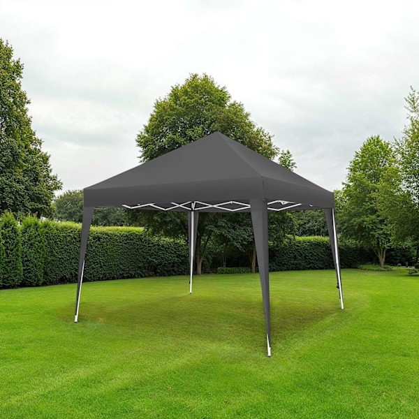 tectake Hopfällbar Paviljong Linosa 3x3 m grå