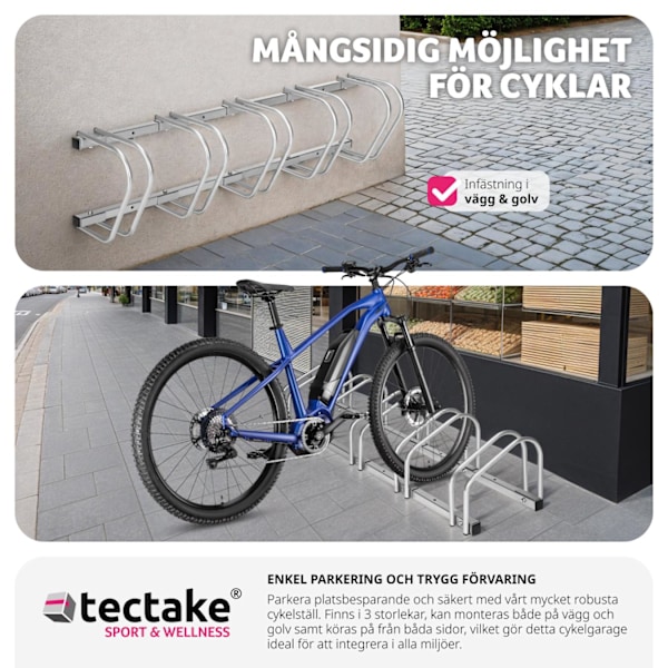 tectake Cykelställ - 5 Silver