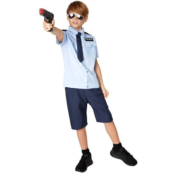 tectake Maskeraddräkt Pojke Polis Blue 164 (13-14y)