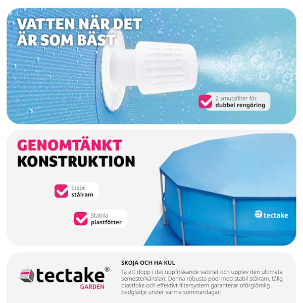 tectake Swimming Pool Merina Blå