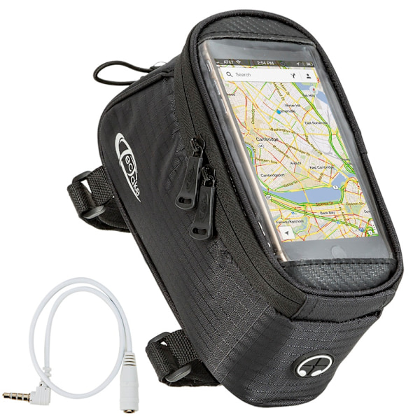 tectake Cykelväska för smartphones - 20,5 x 10 x 10,5 cm Svart