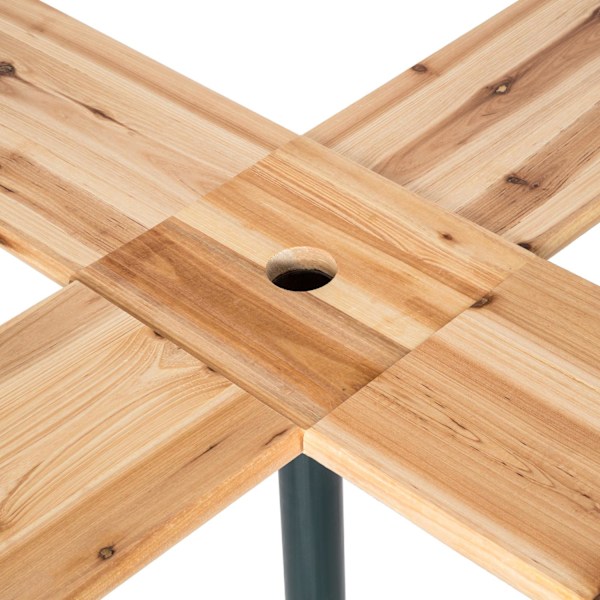 tectake Ståbord Quattro 241 x 241 x 103 cm Brun
