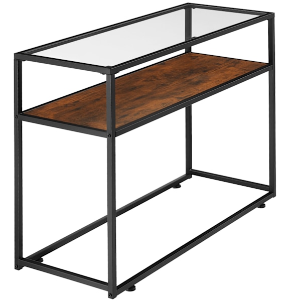 tectake Kilkenny avlastningsbord 100x41x80,5cm Mörkbrun