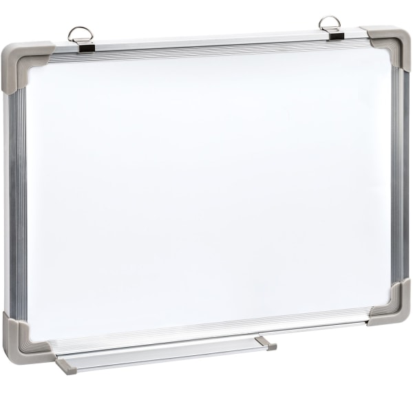 tectake Whiteboard magnettavla + 12 färgade magneter - 60 x 45 x Vit