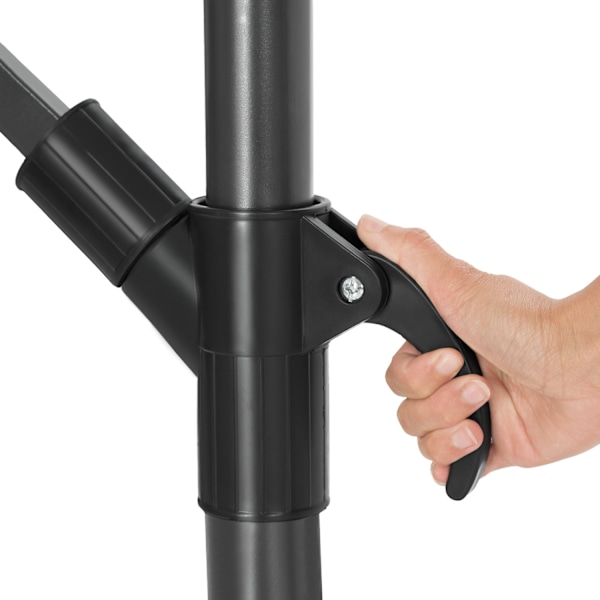 tectake Parasoll 350 cm grå