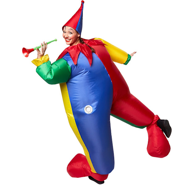 tectake Uppblåsbar dräkt Clown multifärg