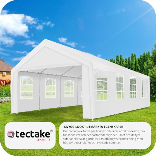 tectake Partytält Mammut 8x4m Vit